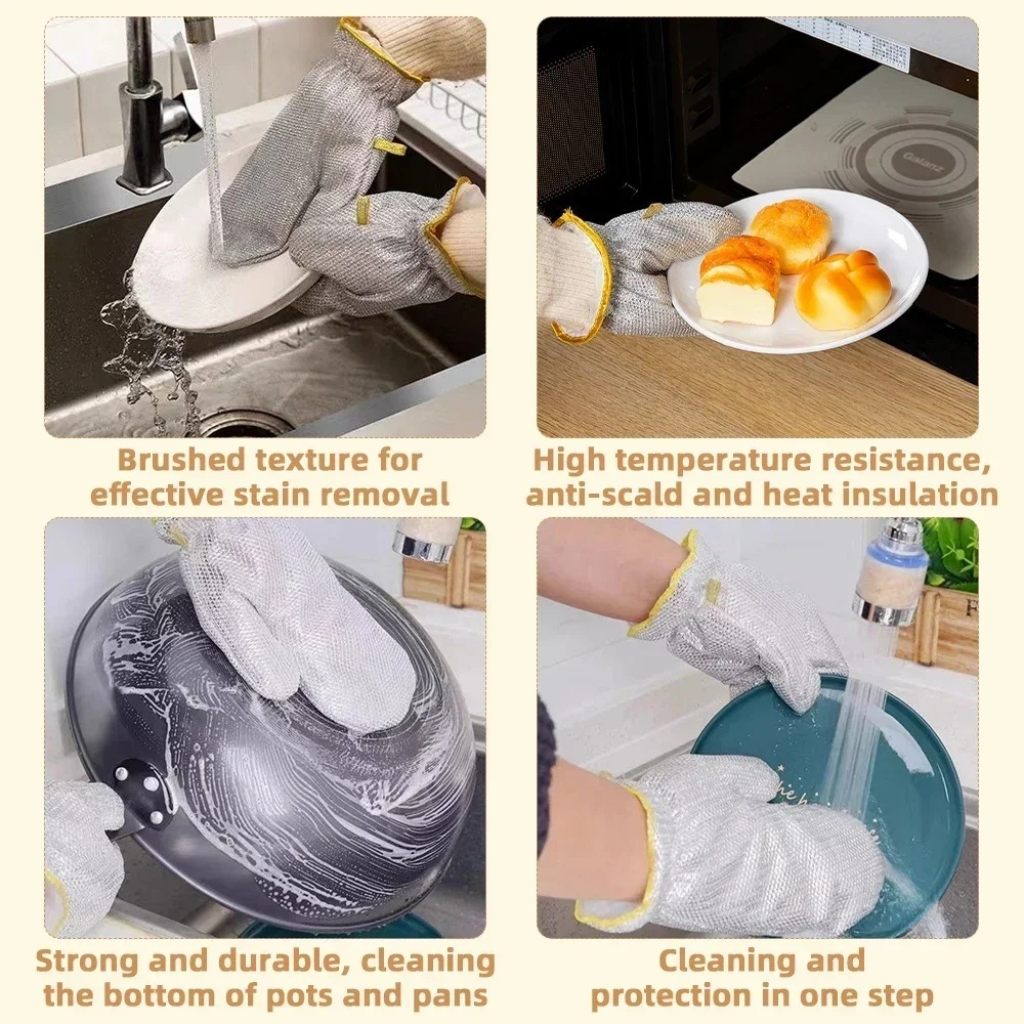 Steel Dish Washer Gloves Home & Kitchen