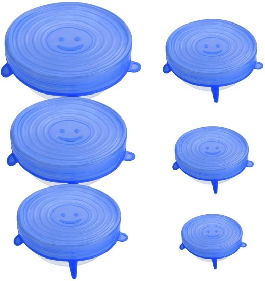 6 Pcs Silicone Lid Cover Silicon Lids Kitchenware
