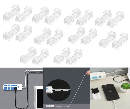 Transparent Cable Clips
