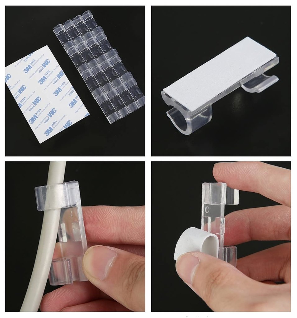 Transparent Cable Clips