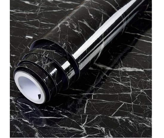 60x200 cm Black Marble Foil Roll Home Improvement