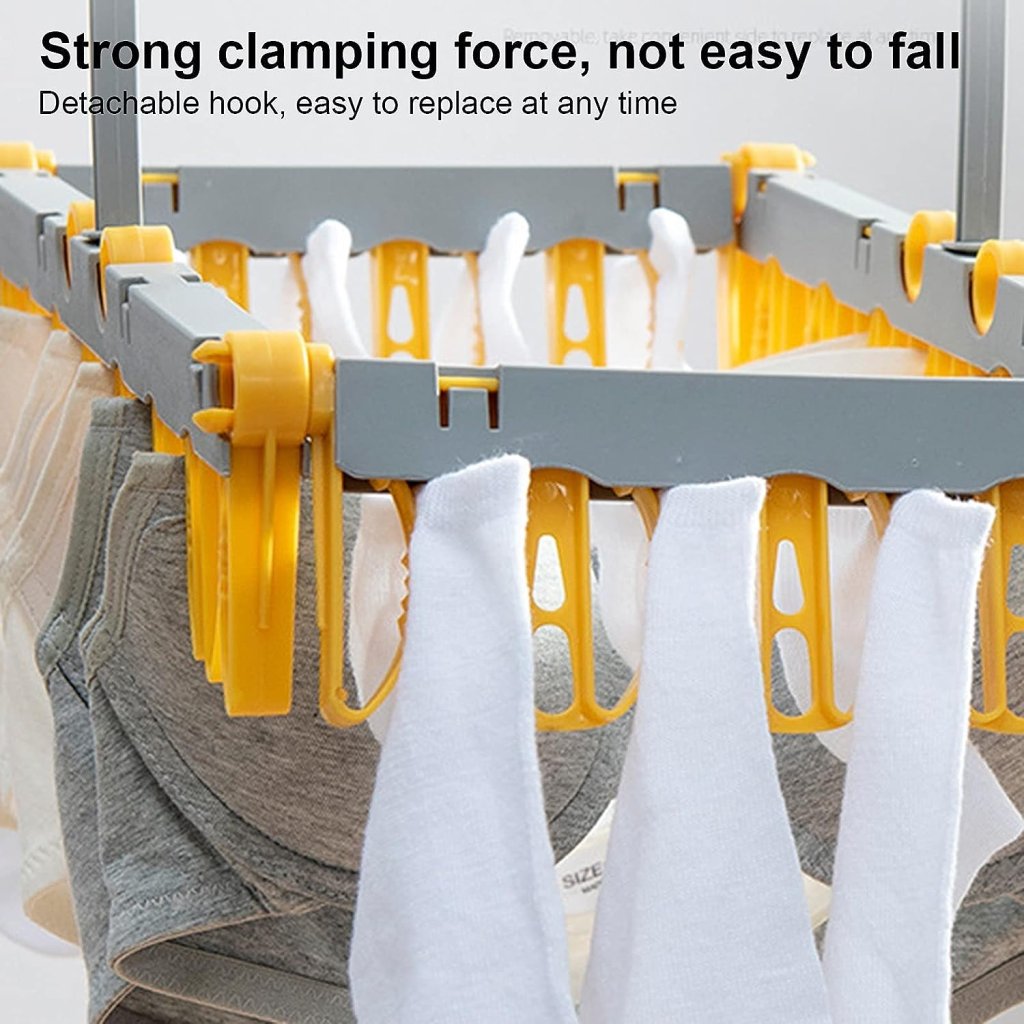 Multi-Clip Clothes Drying Rack