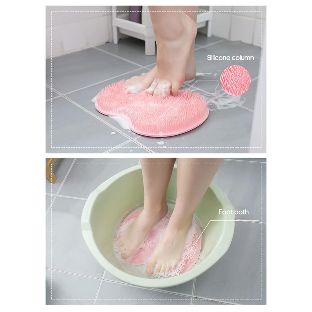 Foot Shower Scrubber Massager Mat Bathroom Accessories