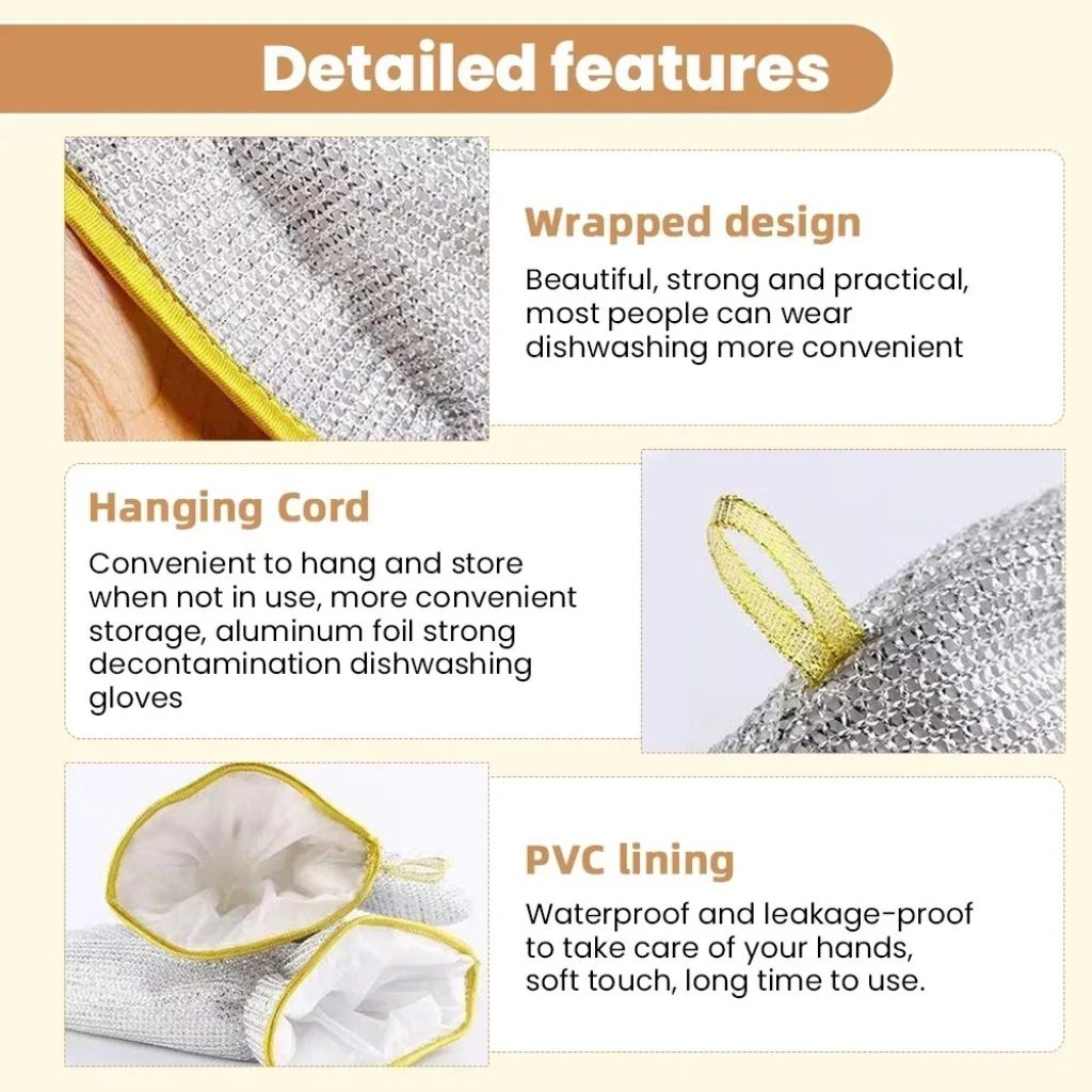 Steel Dish Washer Gloves Home & Kitchen