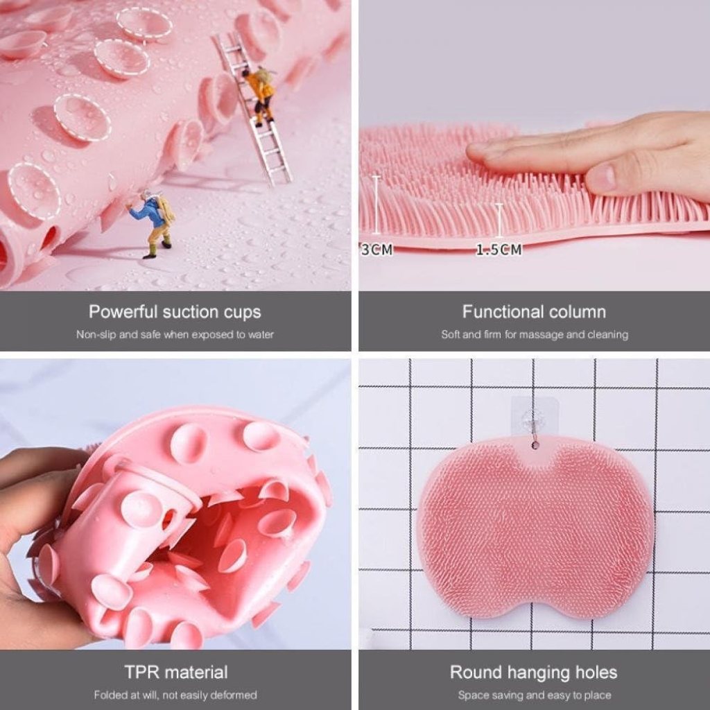 Foot Shower Scrubber Massager Mat Bathroom Accessories