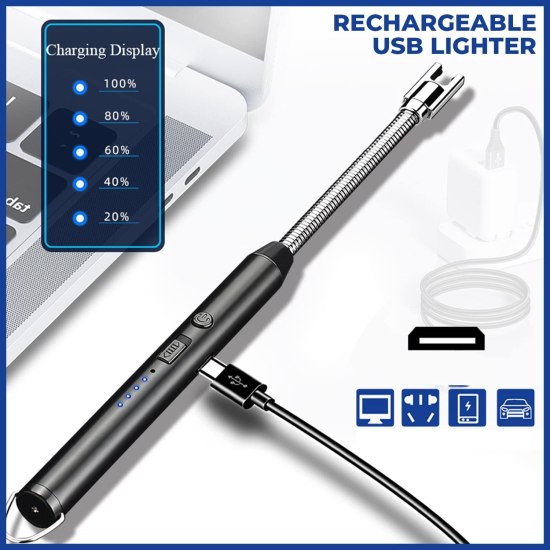 Rechargeable Usb Electric Gas Lighter Kitchenware