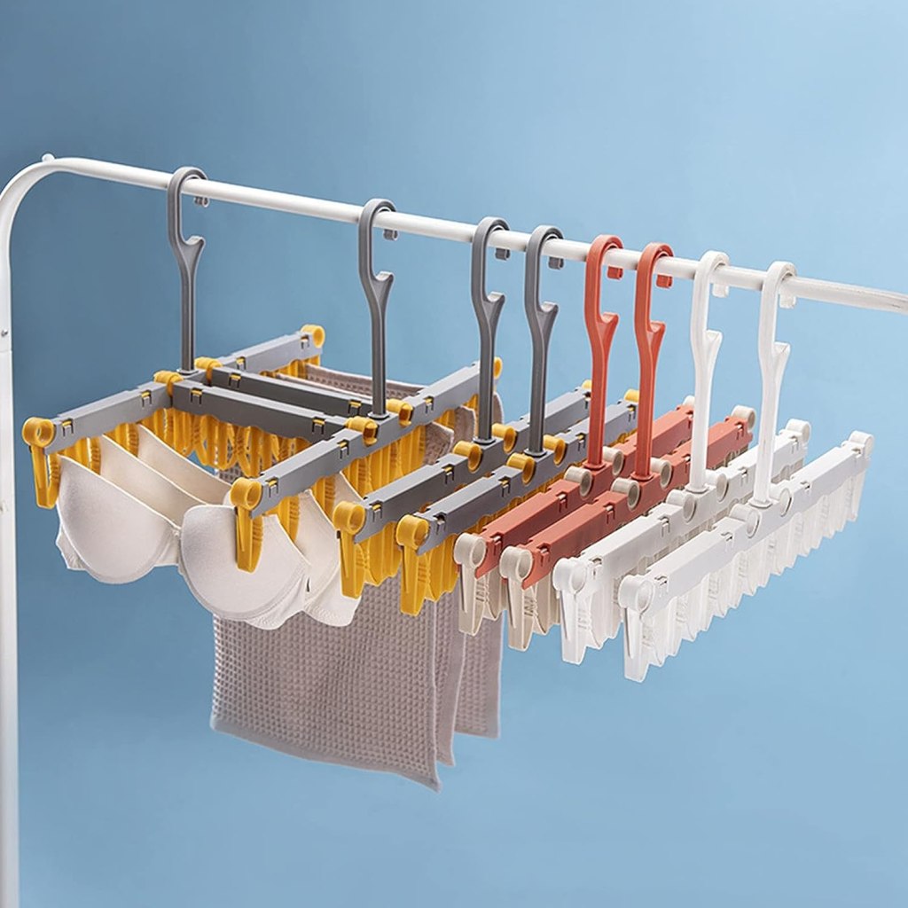 Multi-Clip Clothes Drying Rack
