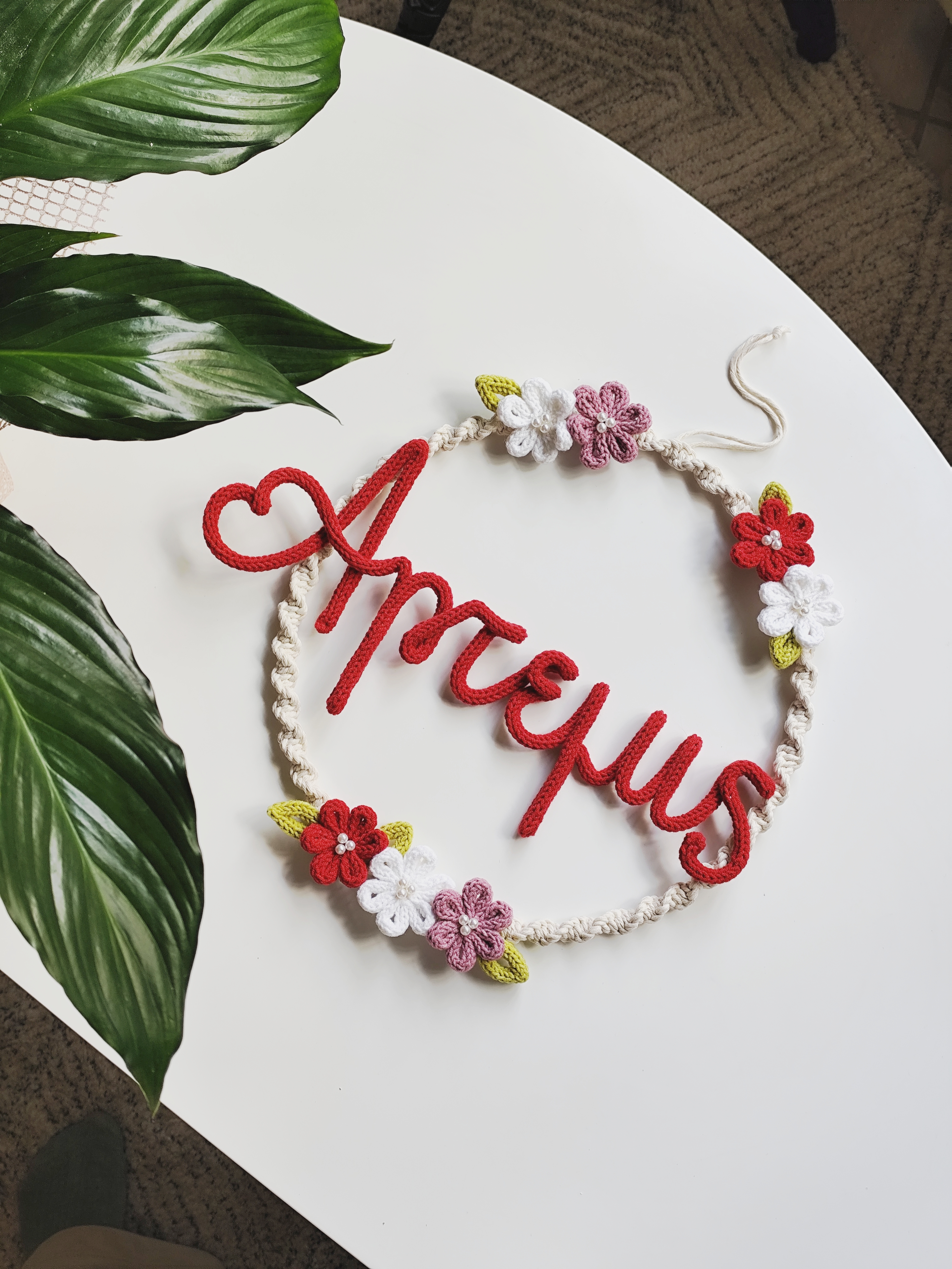 Custom Handmade Name Wreath