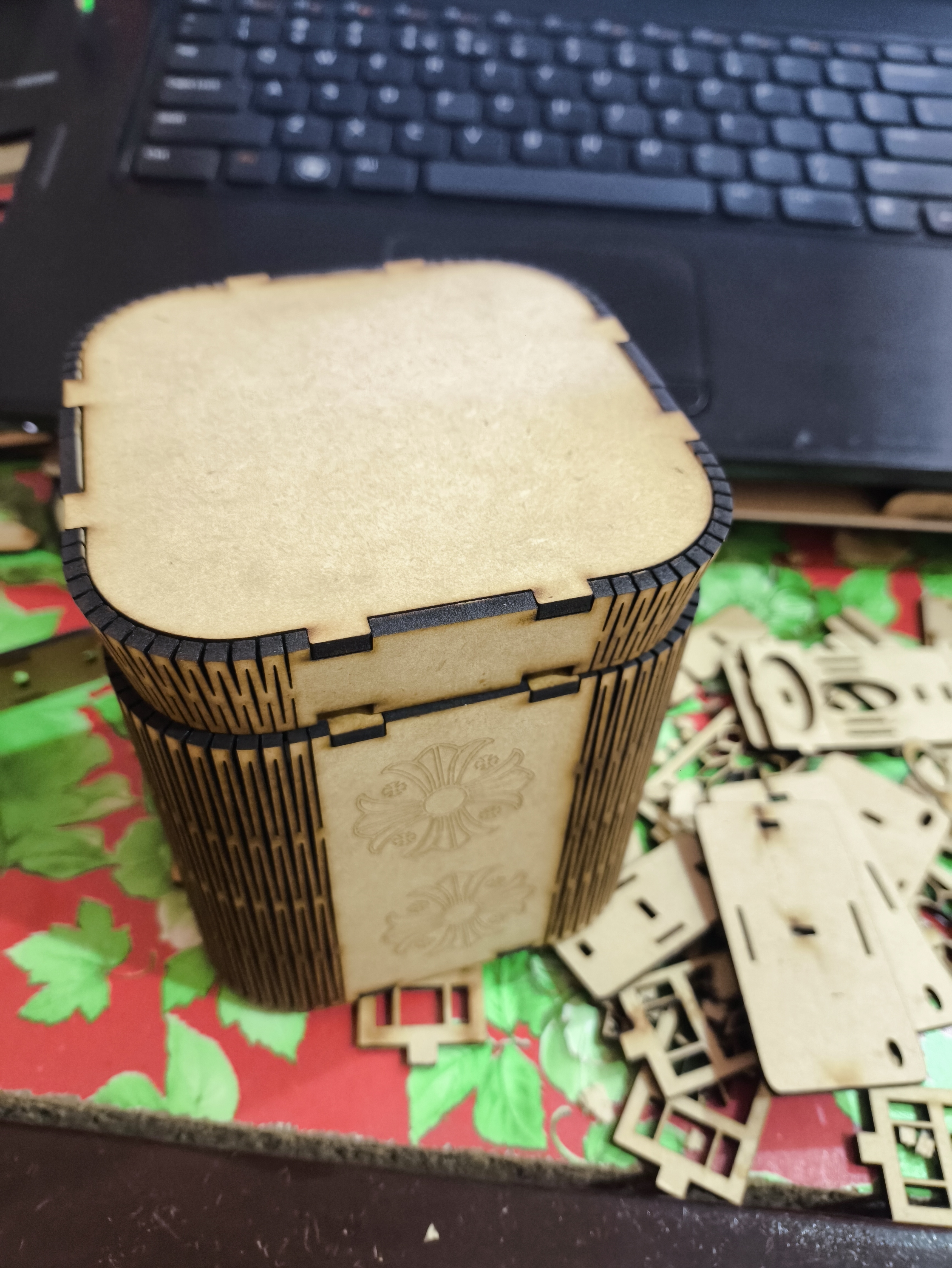 Laser-Cut Wooden Box