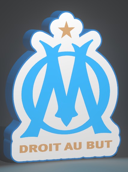 Lightbox éclairage Led de l'Olympique de Marseille