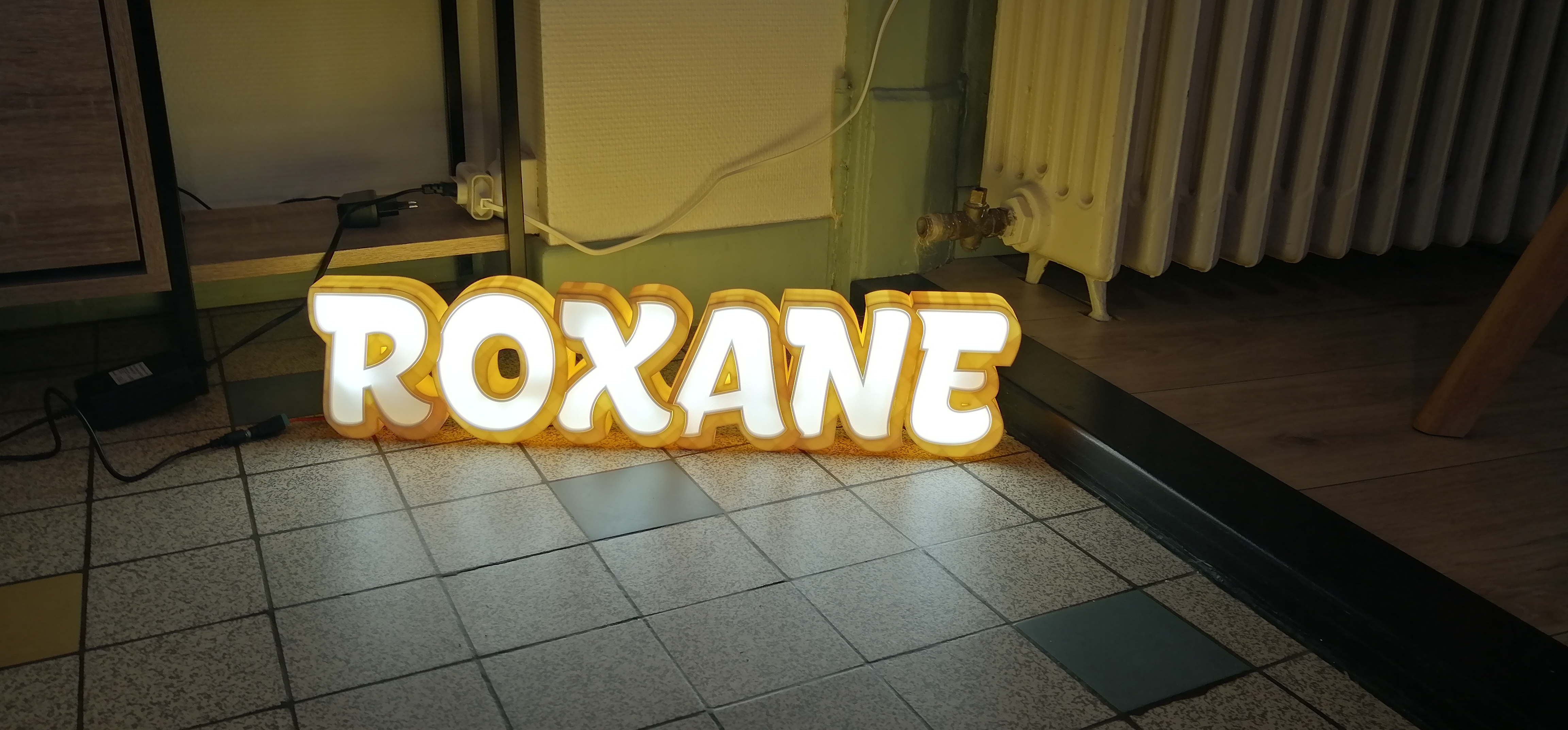 Lampe prénom éclairage Led.