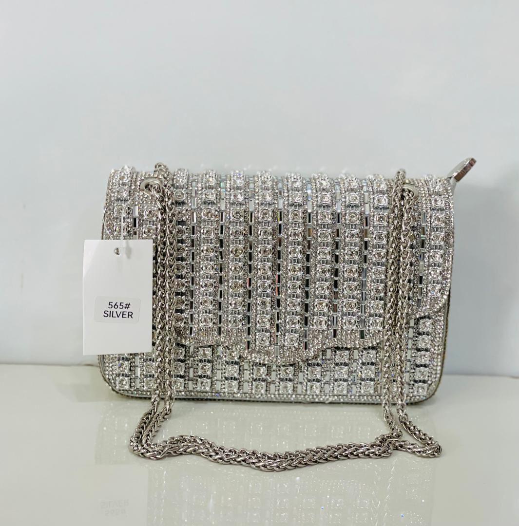 Sac à main argenté