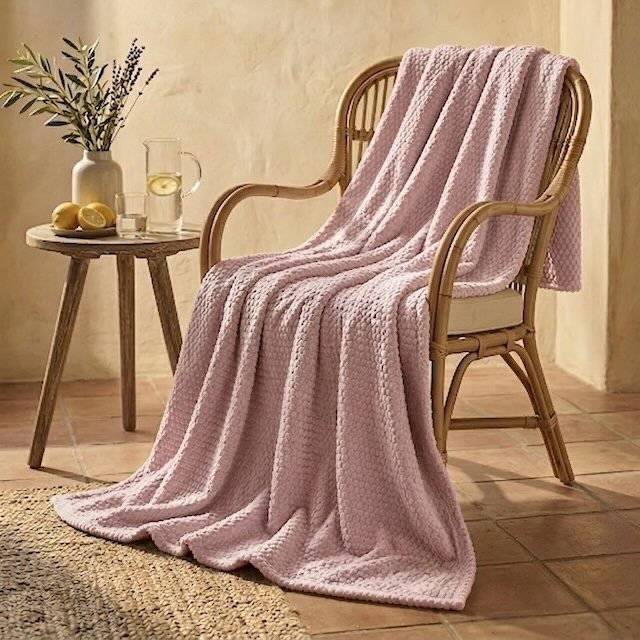 WAFFLE KNIT BLANKET