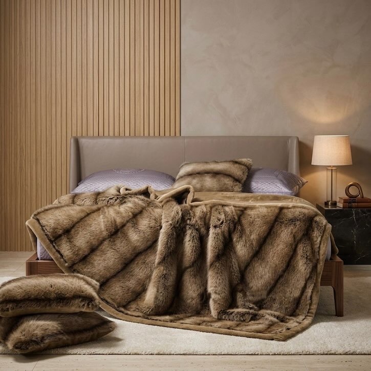 MAISON VELOUR FUR BLANKET