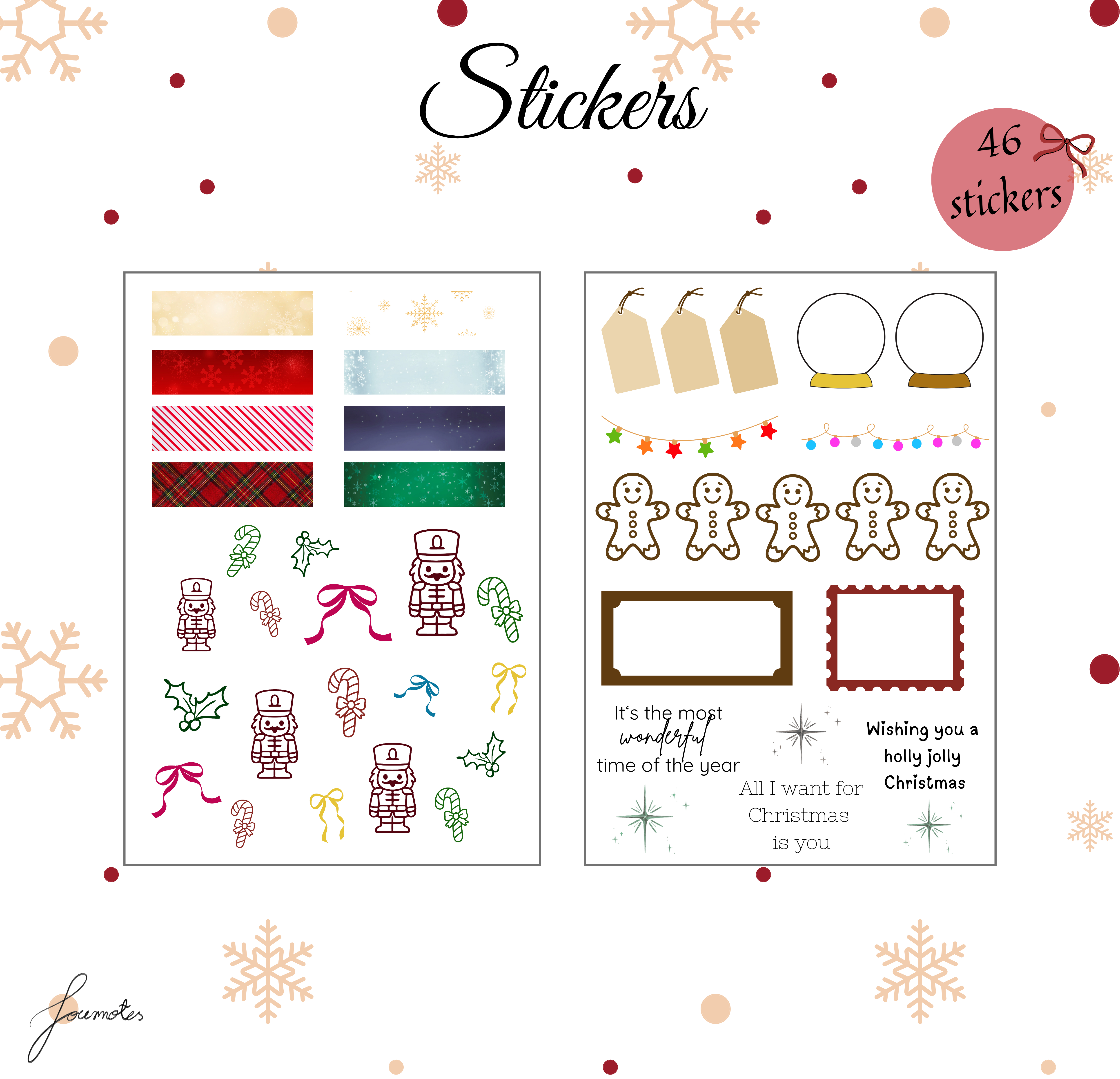 Christmas-themed Digital Stickers