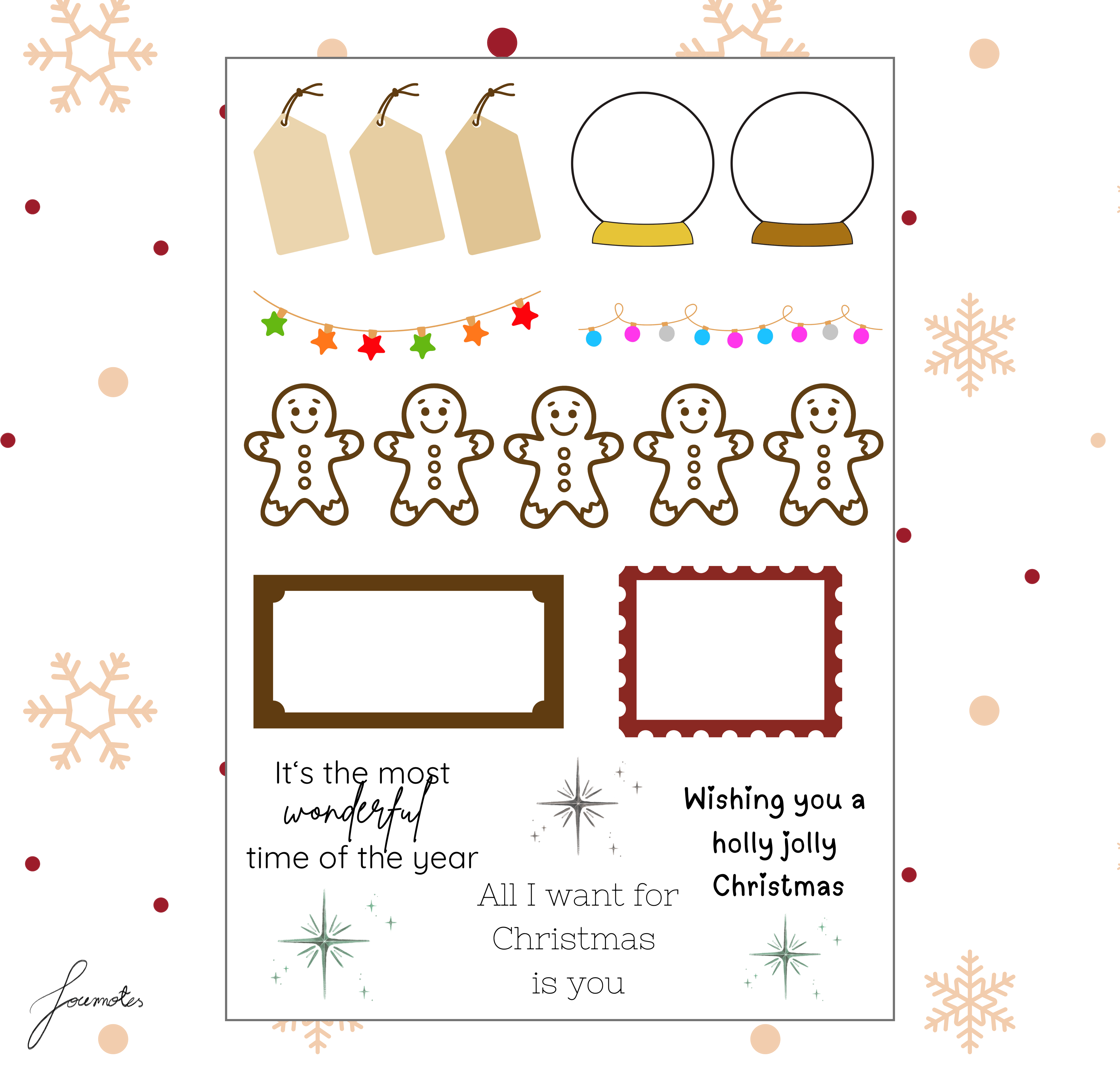 Christmas-themed Digital Stickers