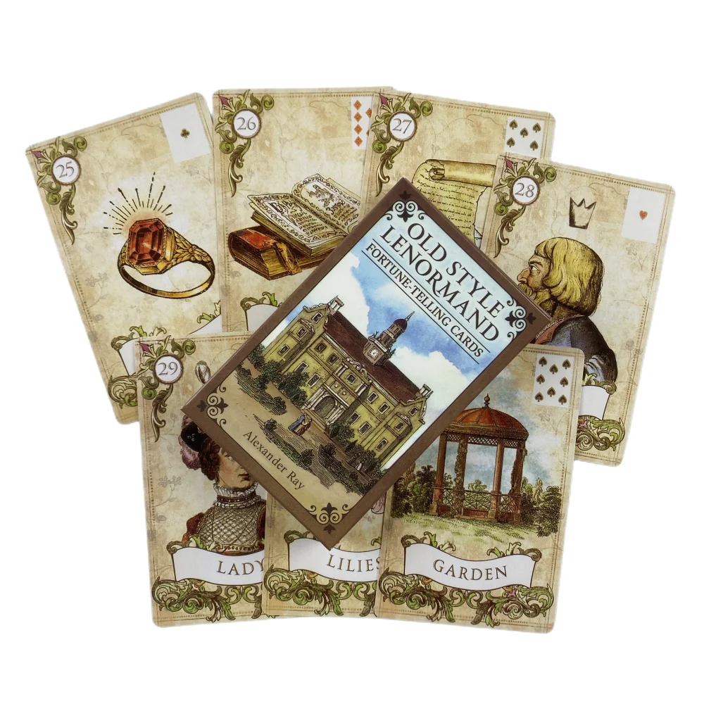 Cartas de adivinación estilo antiguo Lenormand