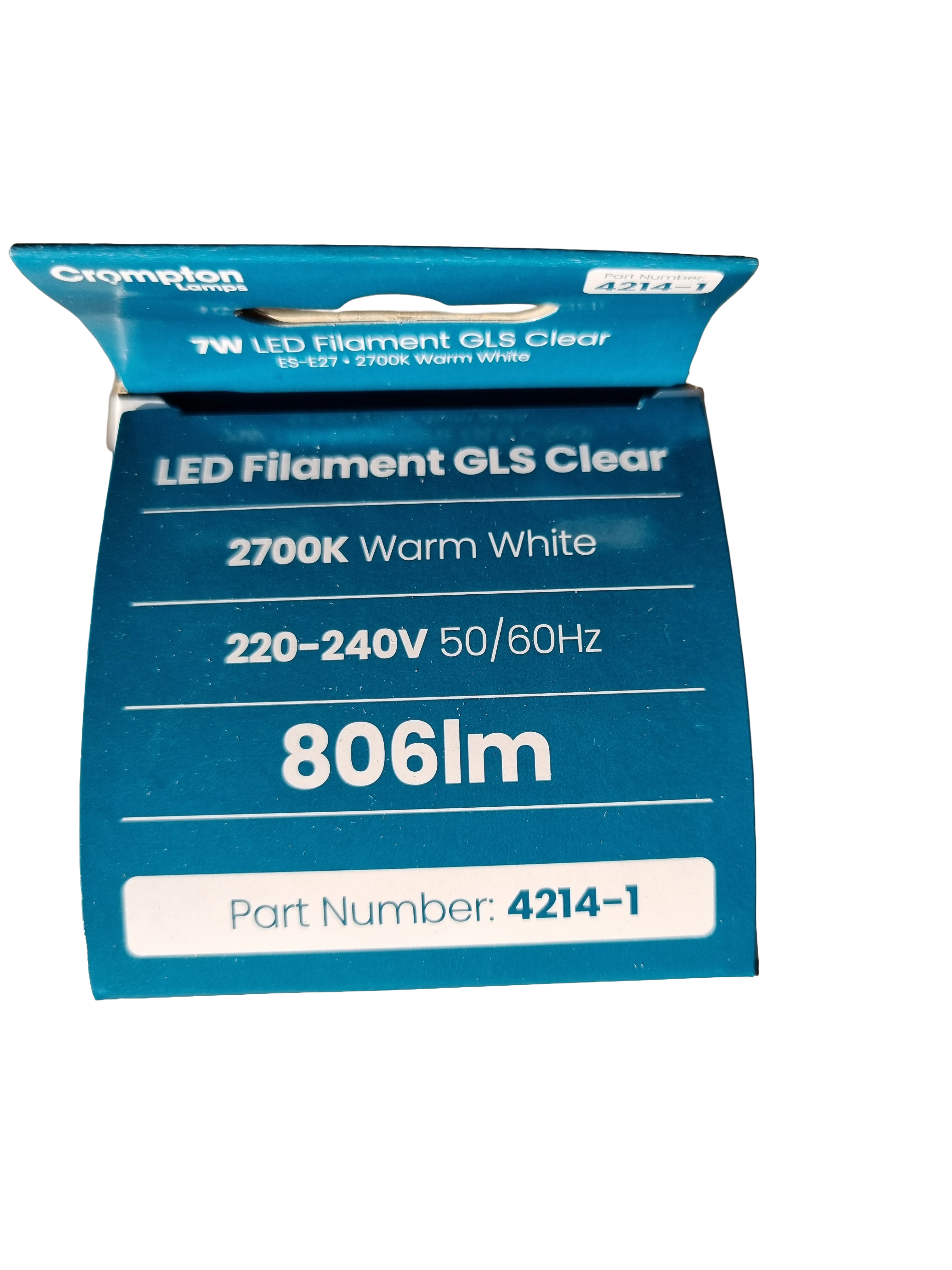 Crompton LED Filament Bulb Clear  Warm White, ES-E27 Base Dimmable