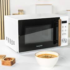 Salter Digital Microwave Toronto 20L 95-Minute Timer 8 Auto-Function 800W in White or Sleek Black