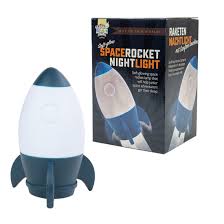 Soft-glow Space Rocket Night Light
