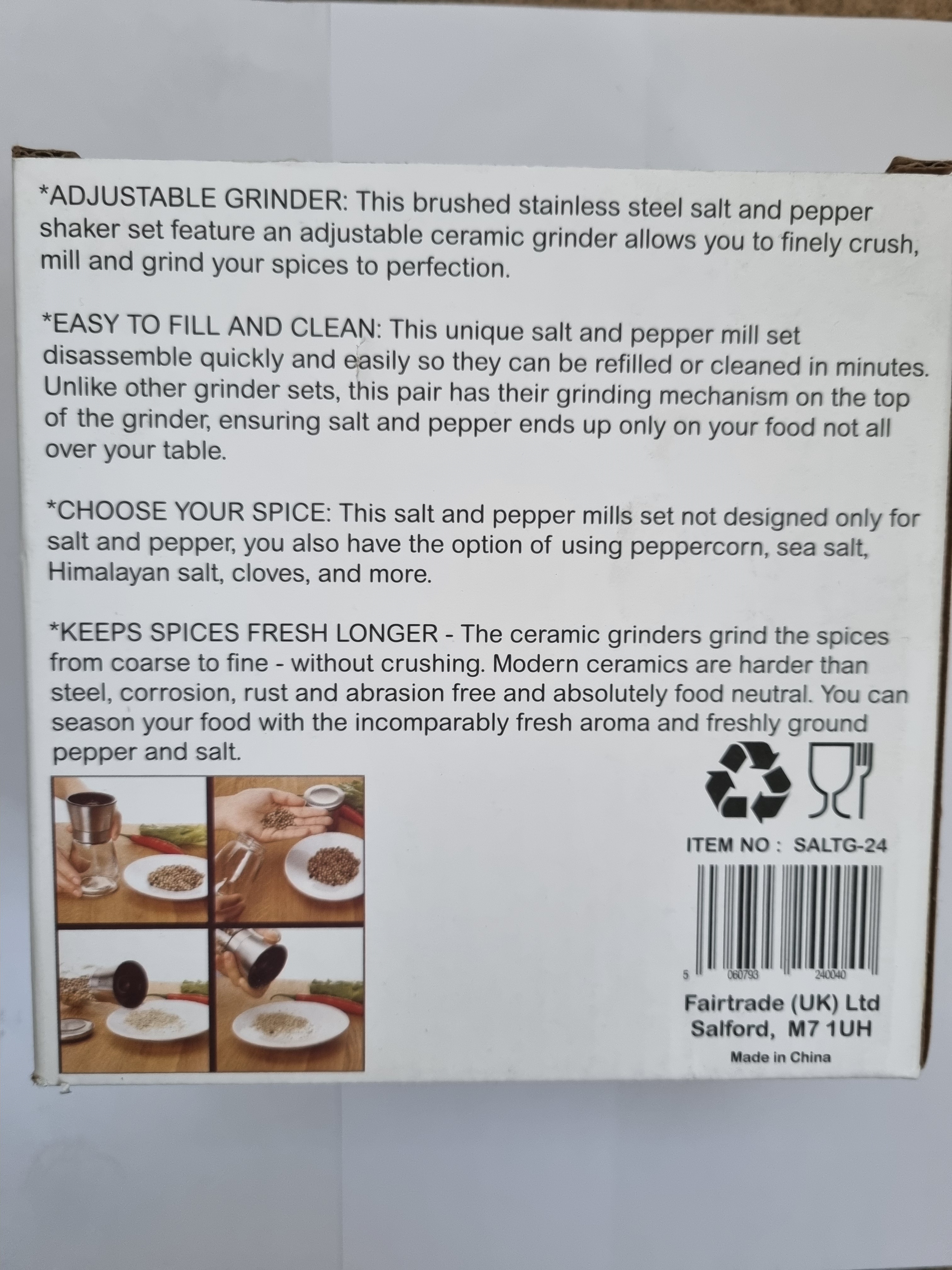 Glass Salt & Pepper Grinder