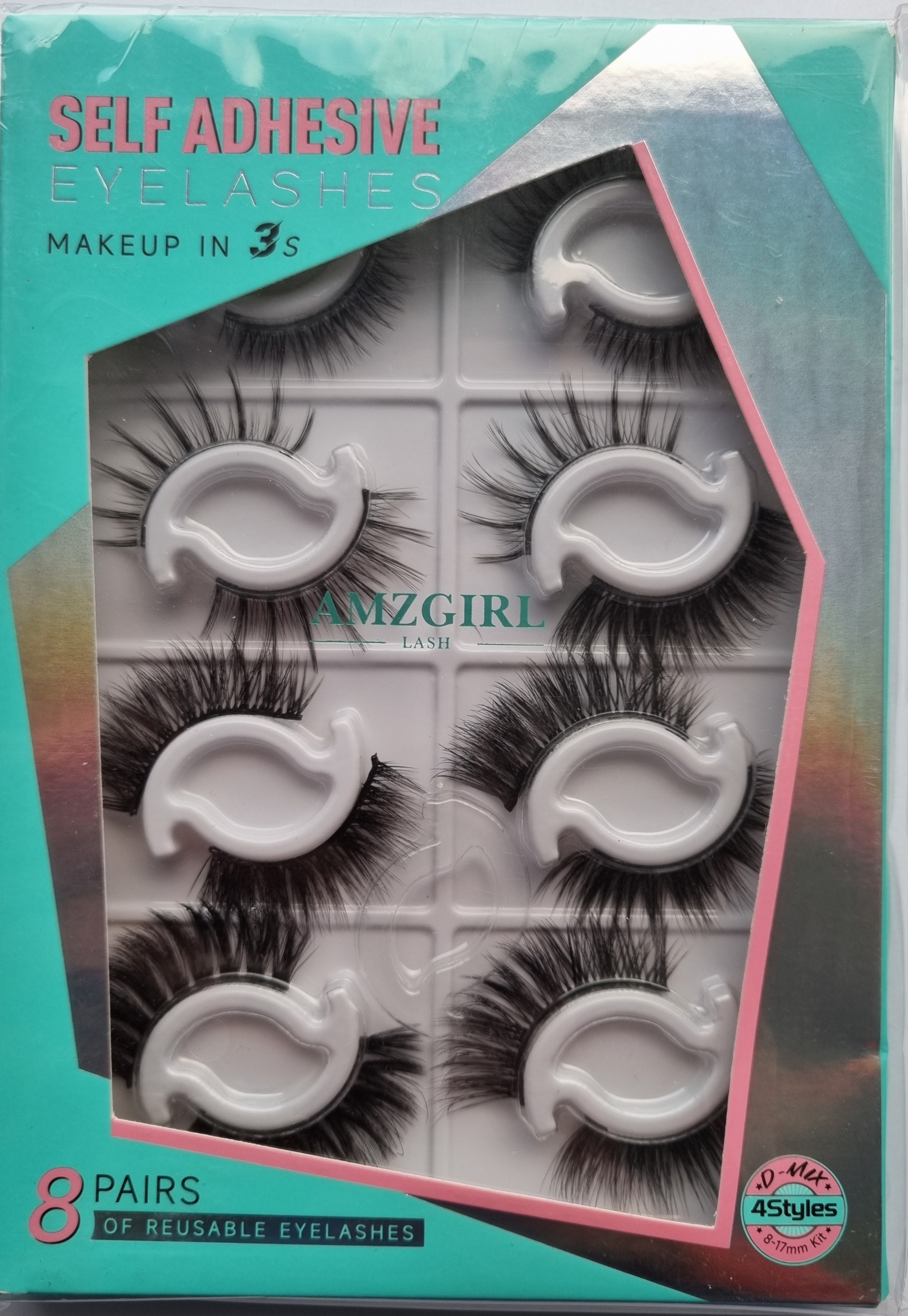 Self Adhesive Eyelashes 8 pairs of reusable eyelashes for effortless beauty
