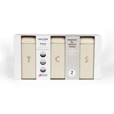 Salter Tea, Coffee, and Sugar Canisters Set