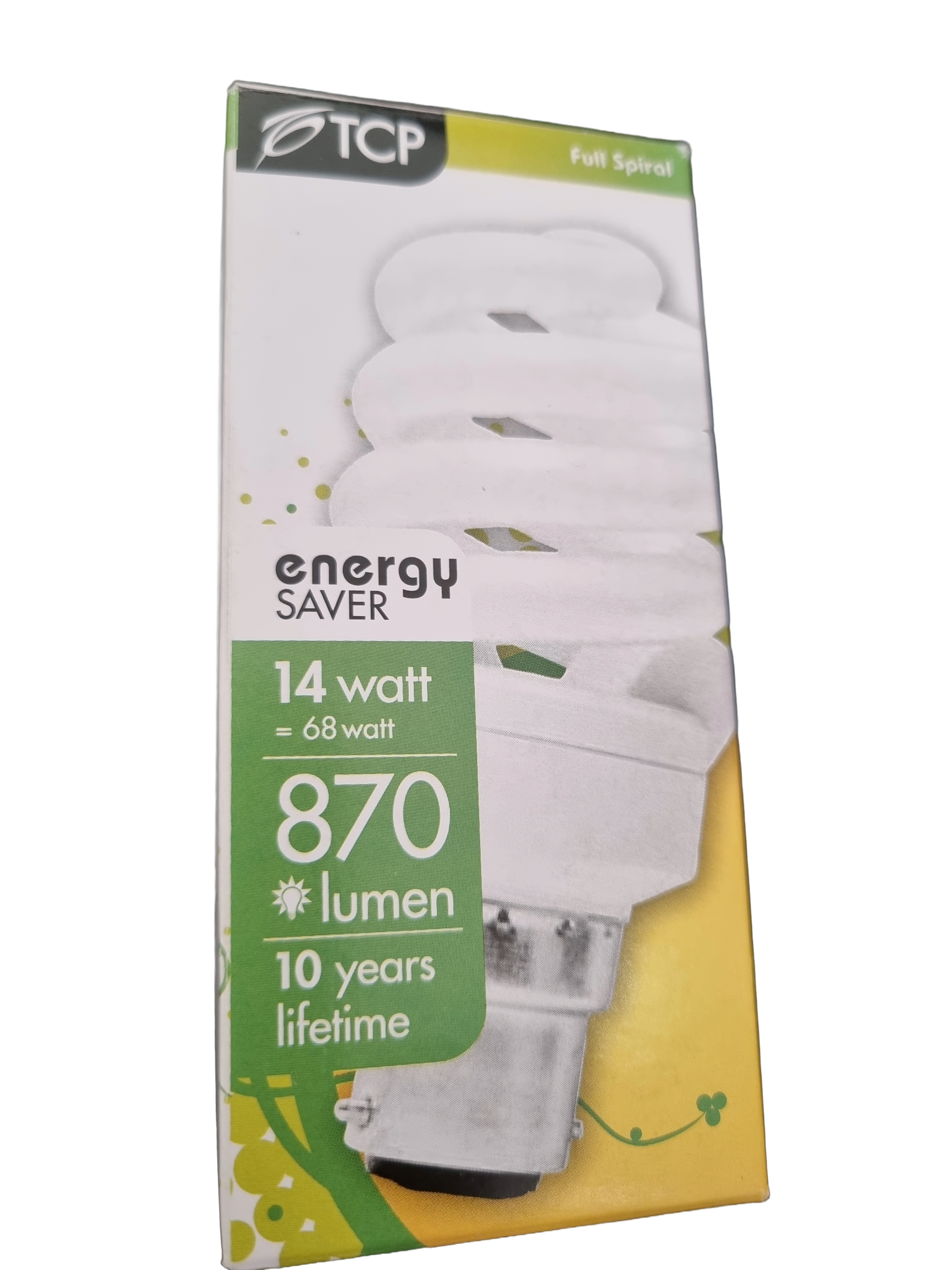 TCP 14w Energy Saver full spiral 870 lumens B22 bulb