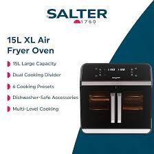  Salter XL Air Fryer Oven 15L Digital Multi-Cooker with Presets & Accessories
