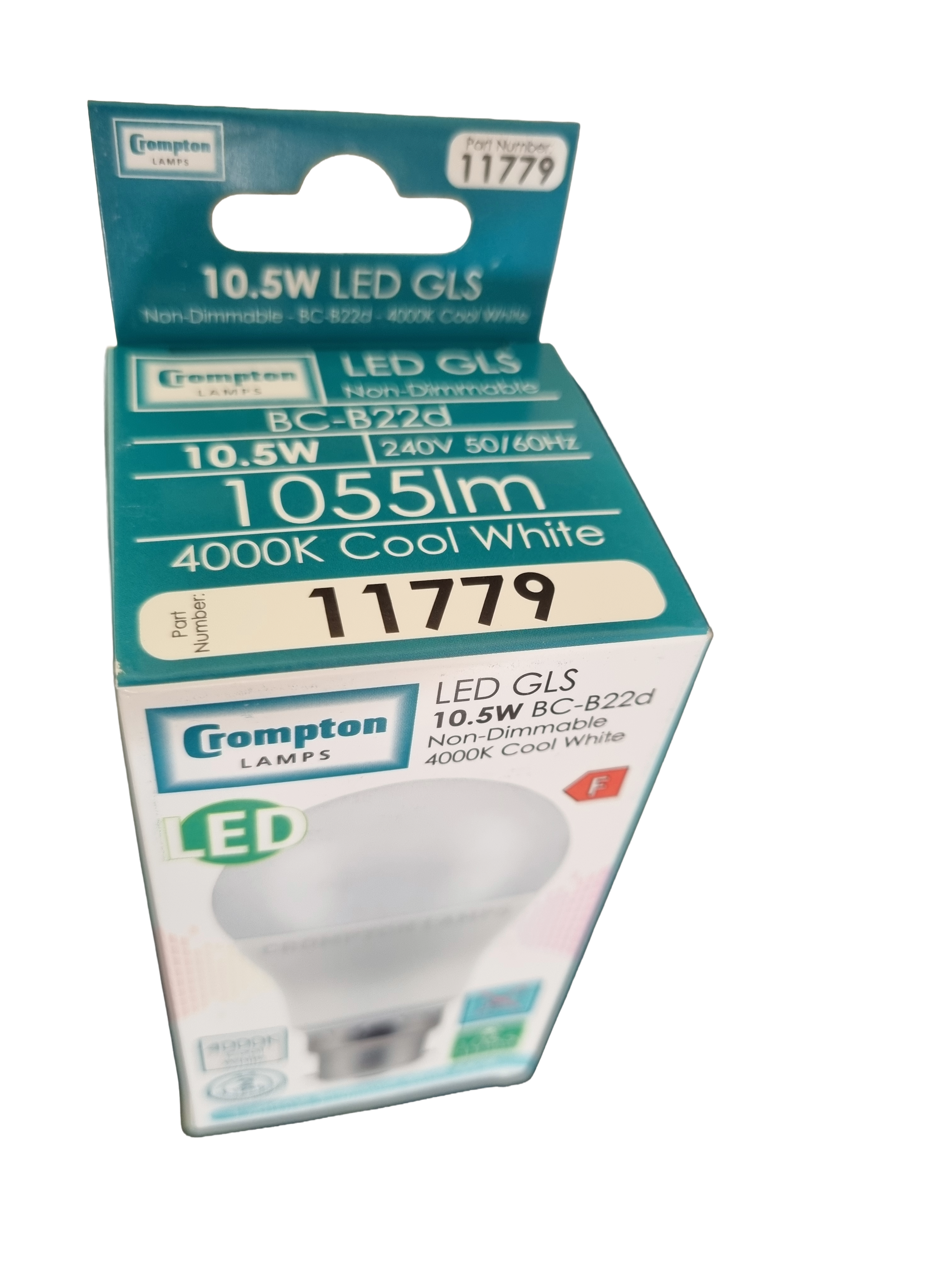 Crompton Lamps 10.5W = 100w LED GLS Bulb 4000k Cool White