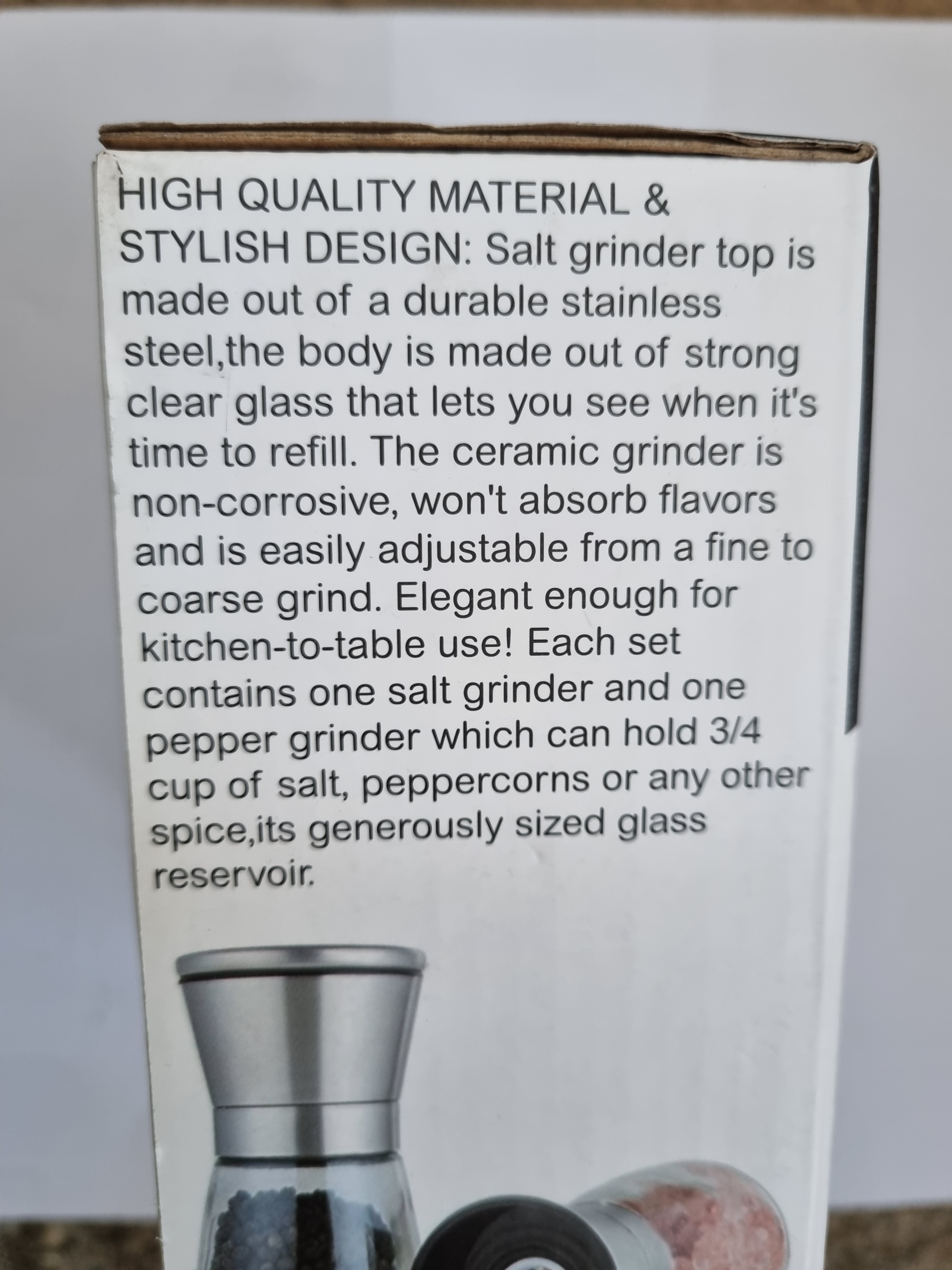 Glass Salt & Pepper Grinder