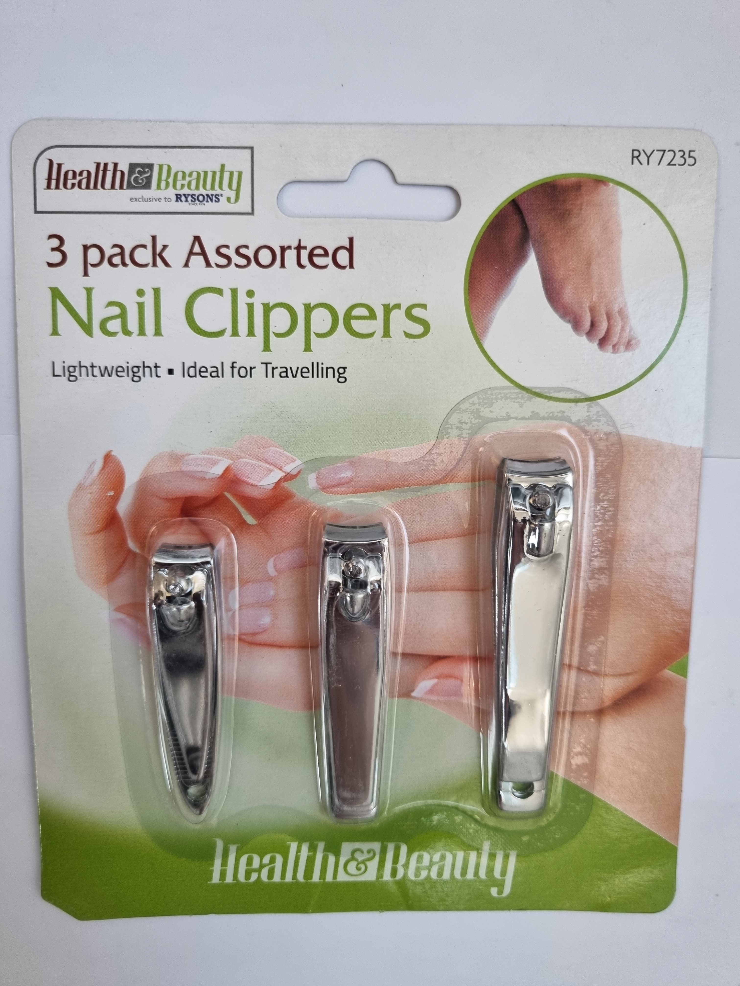 3 Pack Assorted Nail Clippers