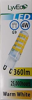 LyvECO G9 LED Light Bulb warm white 4w = 40w