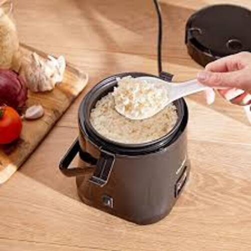  VonShef Small Rice Cooker 0.3L – Electric Rice Steamer for 2 with Keep Warm Function 200W, Removable Non Stick Rice Pot – Measuring Cup and Spatula