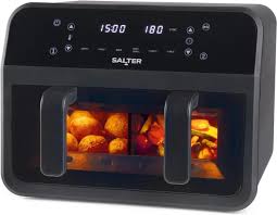 Salter Dual View Air Fryer – 7 L Non-Stick Cooking Tray With Removable Divider