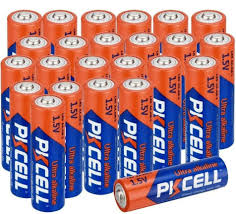 PKCELL AA 1.5V Carbon Batteries (2 Packs 12pcs per pack)