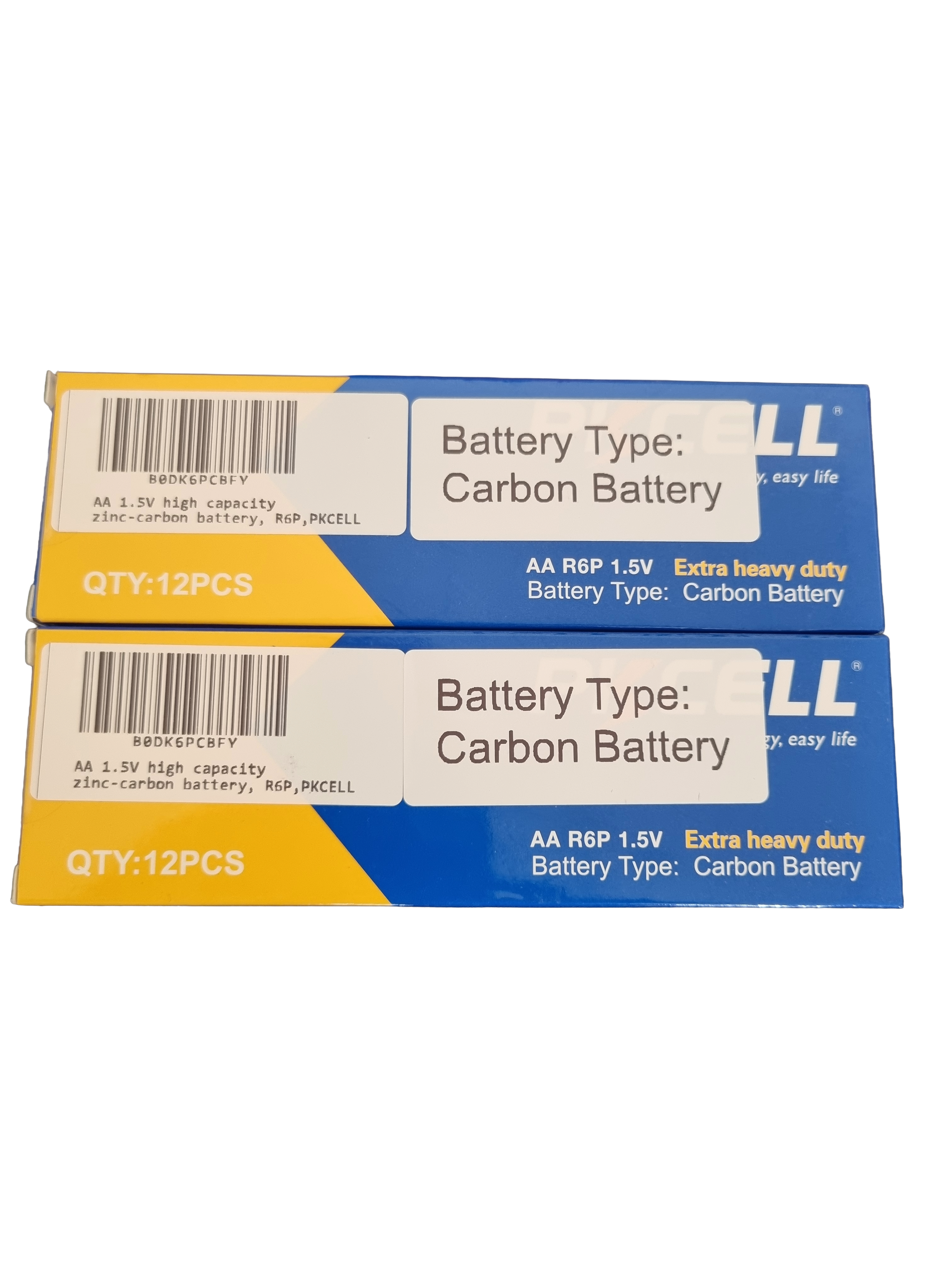 PKCELL AA 1.5V Carbon Batteries (2 Packs 12pcs per pack)
