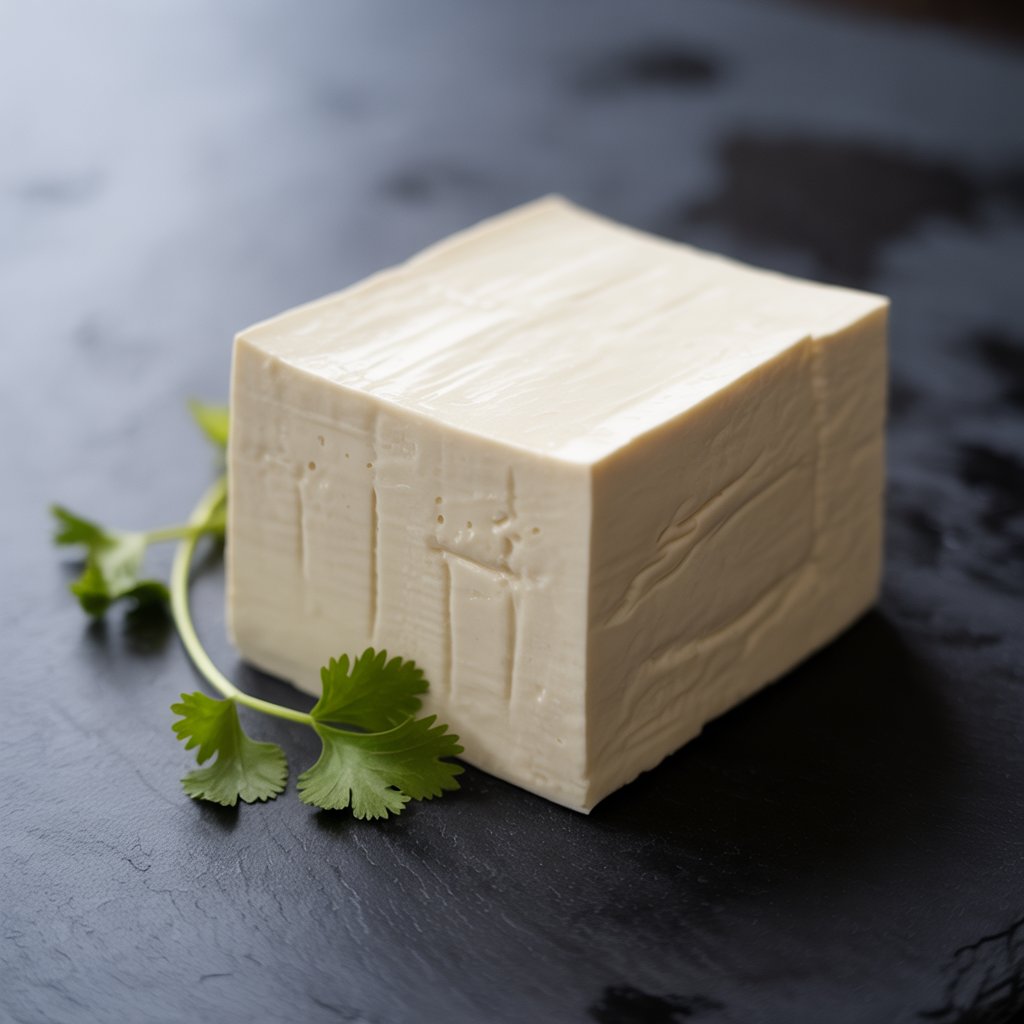 Fresh tofu block