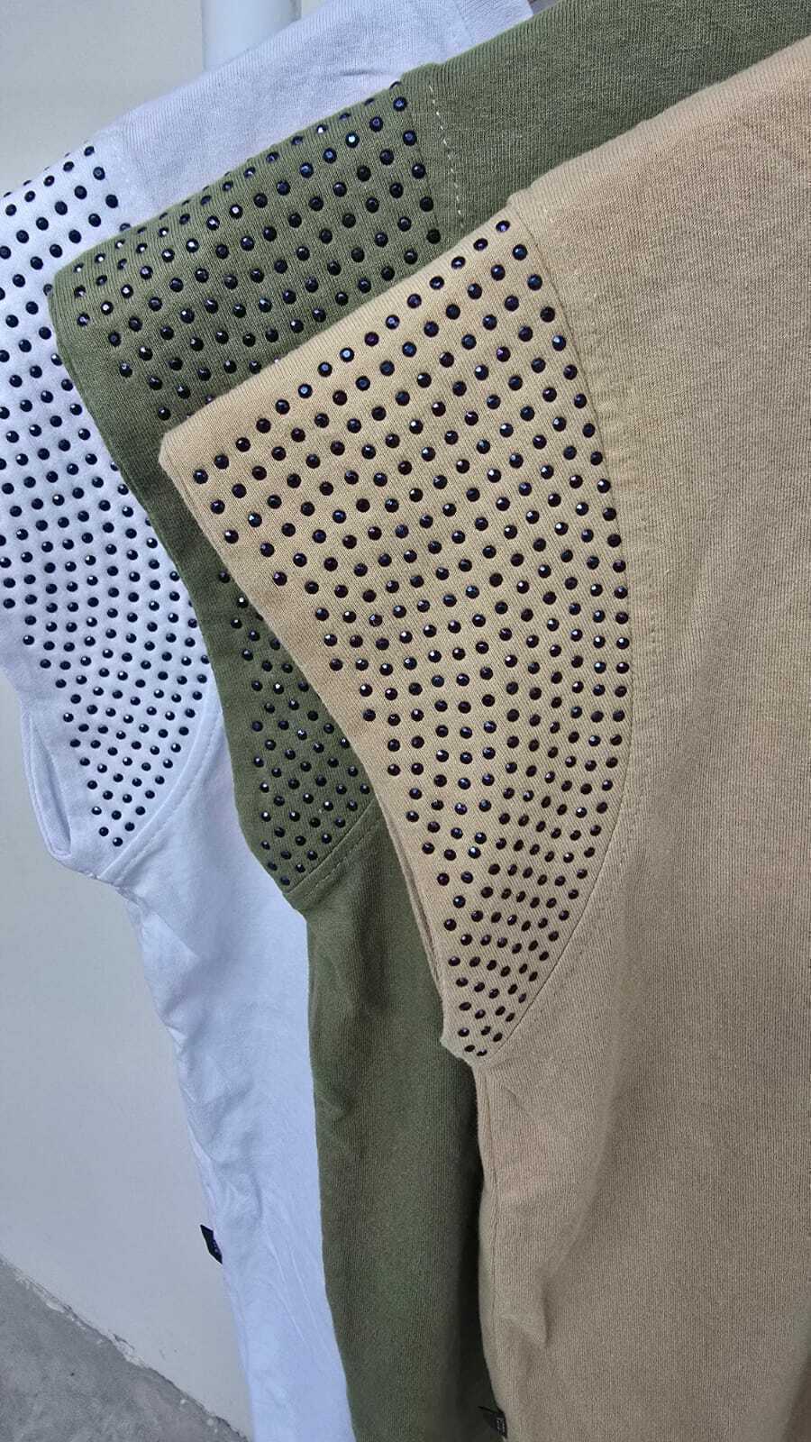MUSCULOSA MEDIA MANGA STRASS