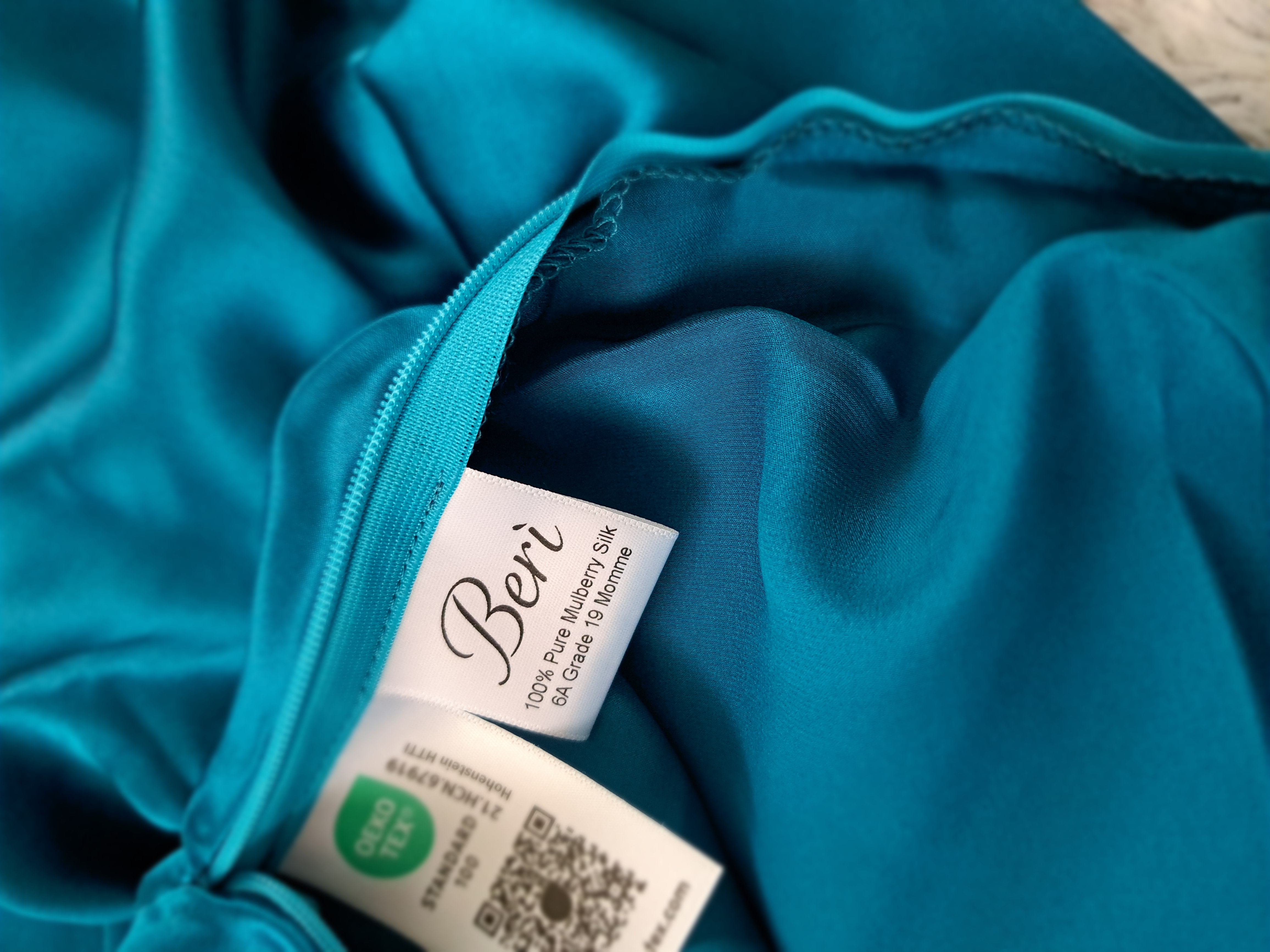 Mulberry šilko pagalvės užvalkalas 50x70 cm Turkio mėlyna spalva