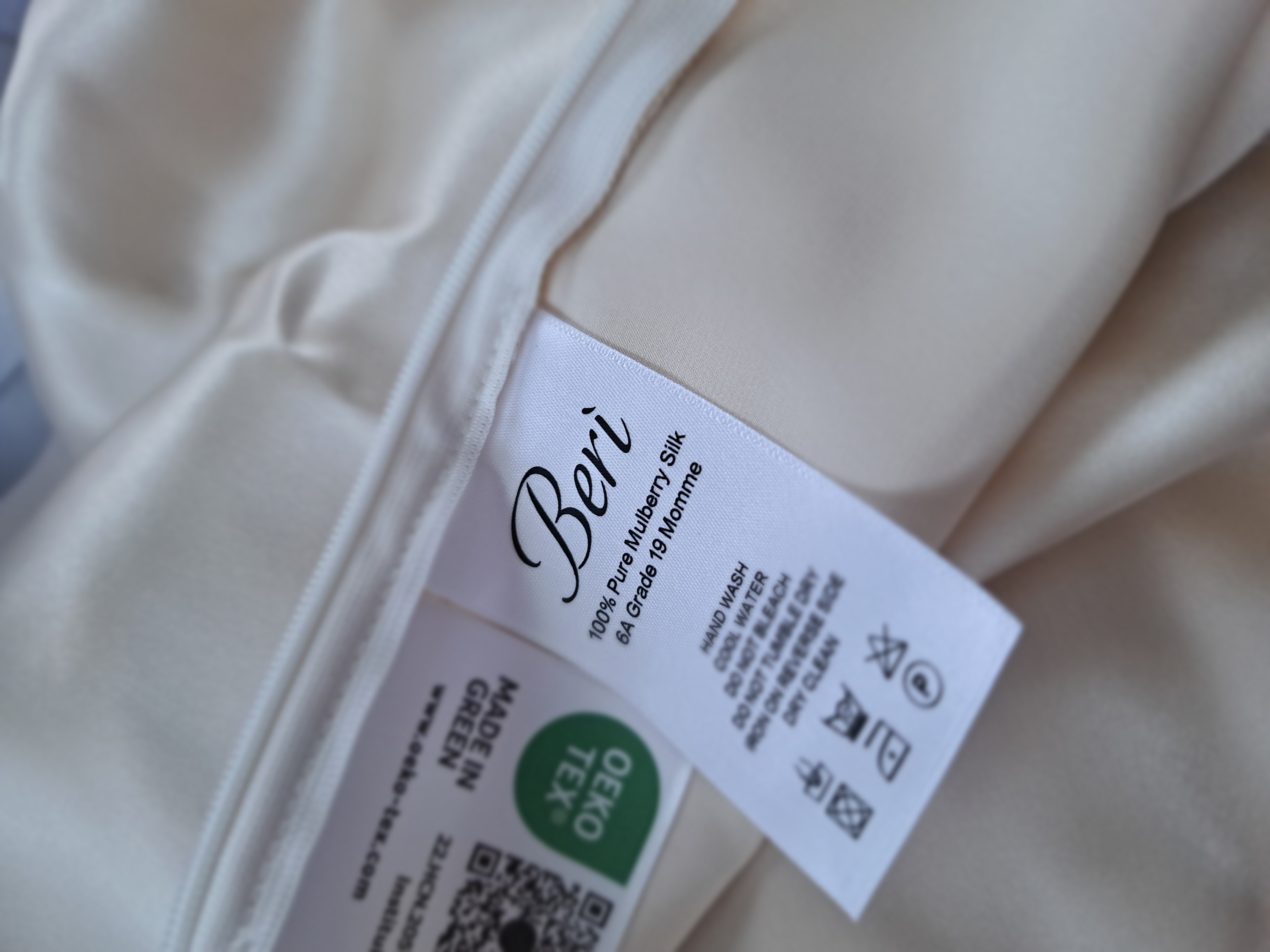 Mulberry šilko pagalvės užvalkalas 51x76 cm Šampaninė spalva