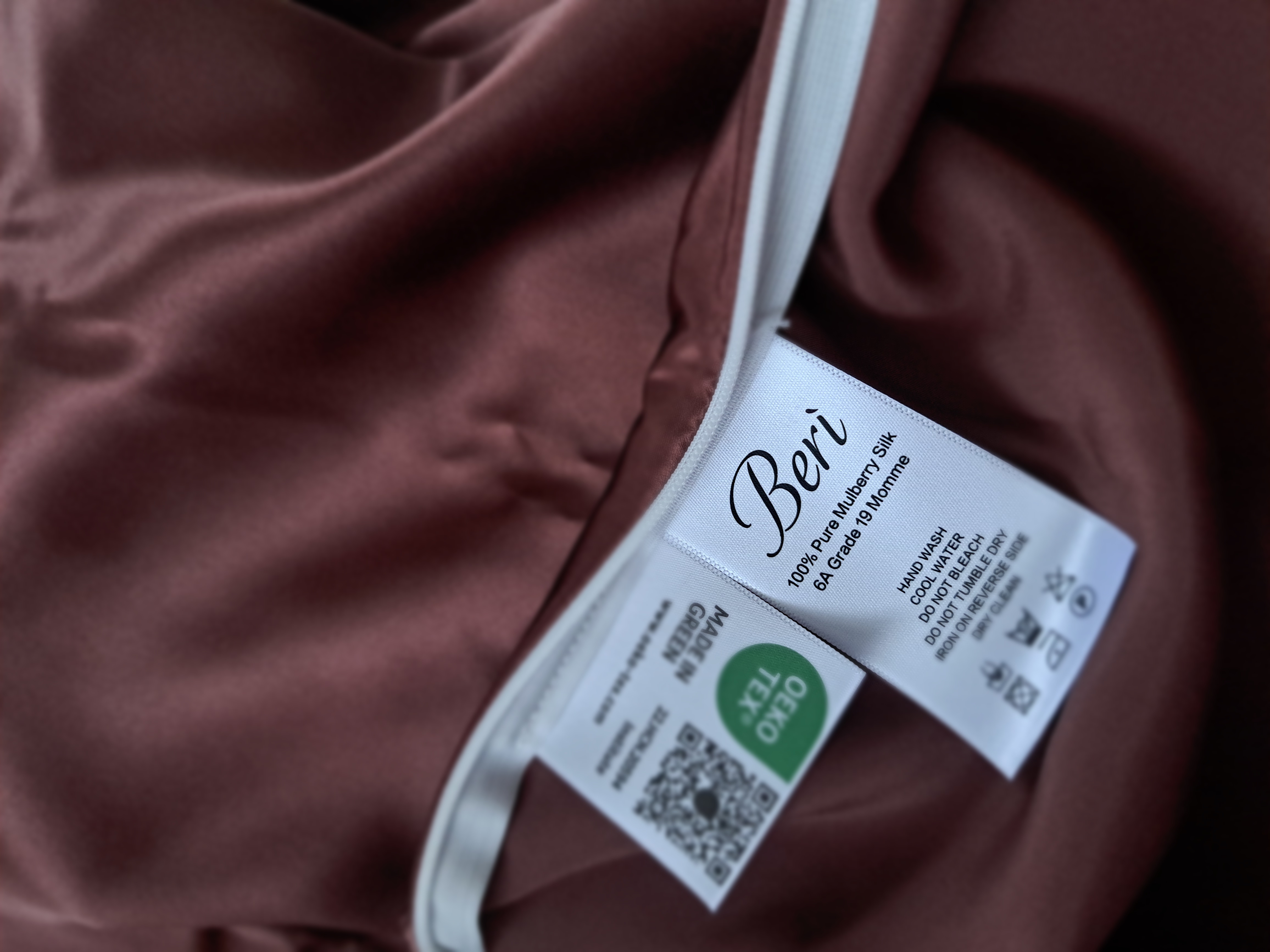 Mulberry šilko pagalvės užvalkalas 51x76 cm Ruda spalva