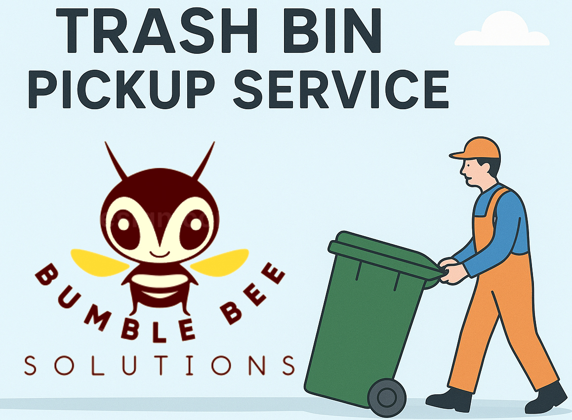 Weekly Trash Bin Curb Service - 3 Bins
