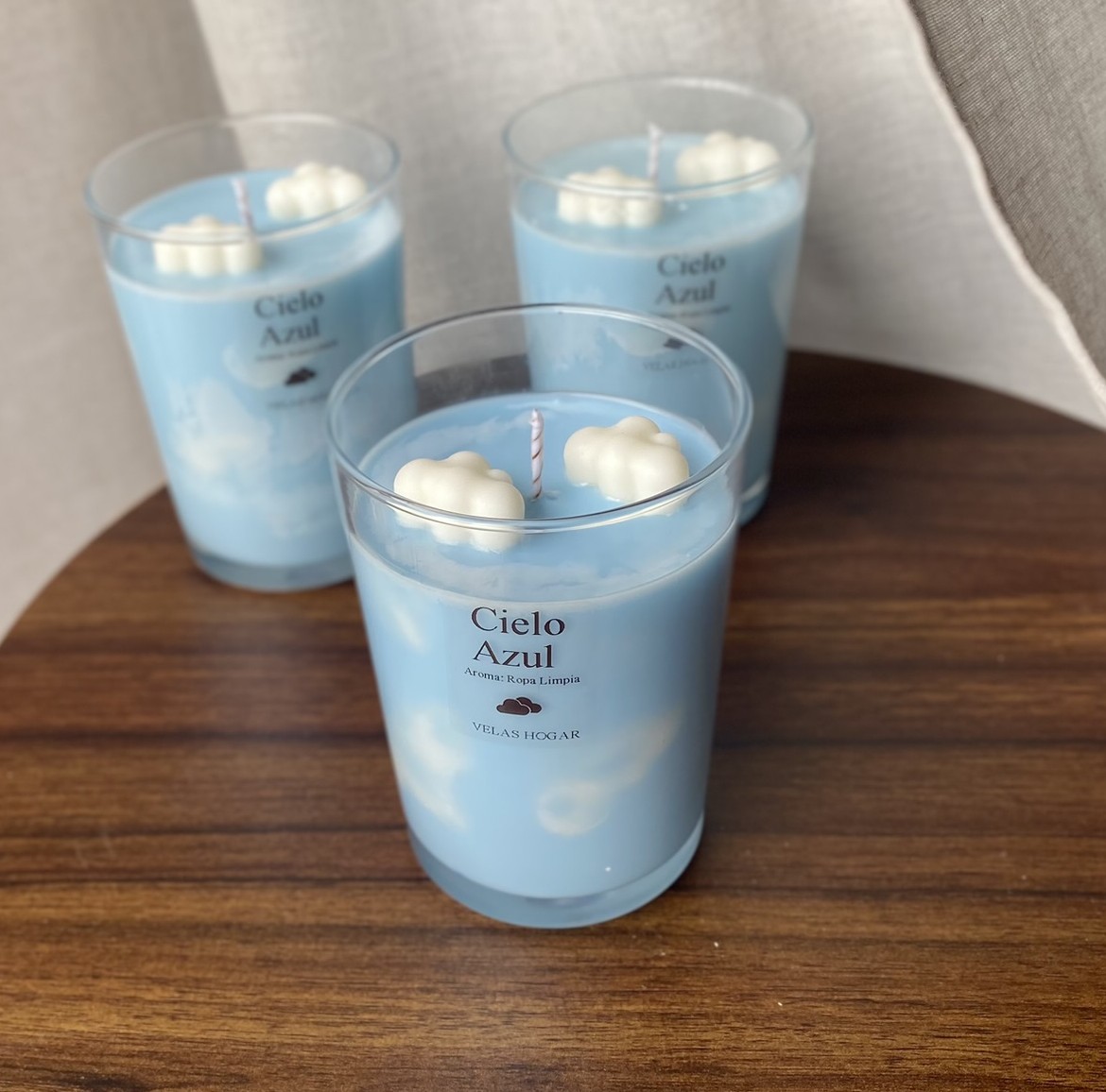 Vela Artesanal "Cielo Azul"