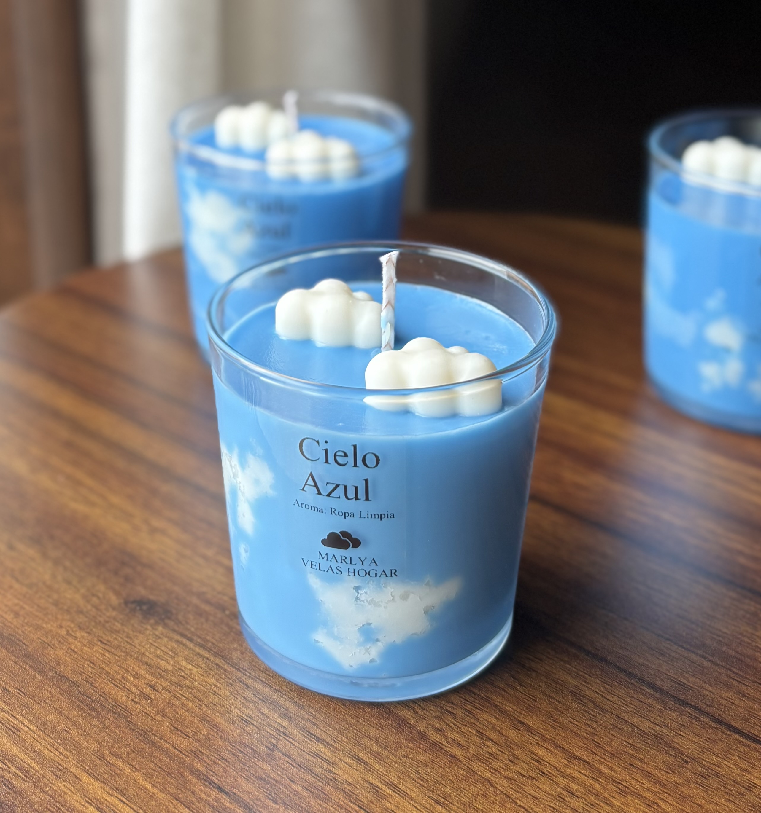 Vela Artesanal "Cielo Azul" 