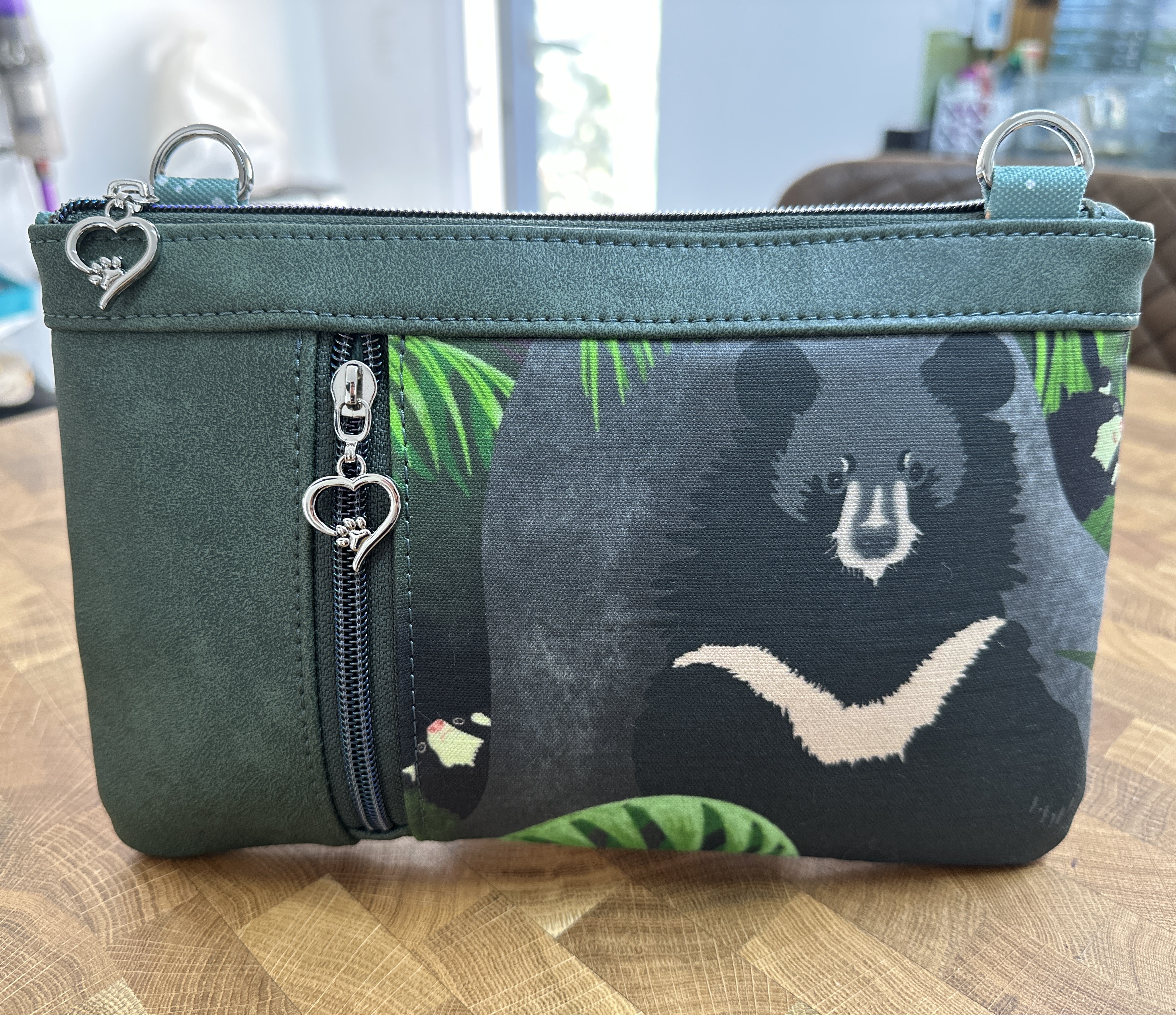 Zippy Crossbody Bag with Bear Print