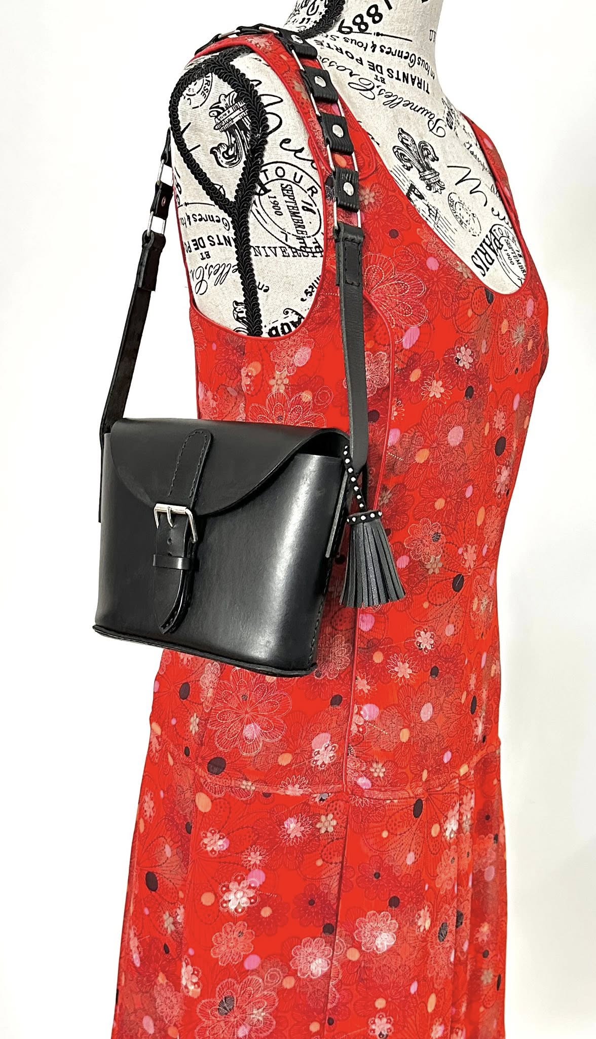 Black Leather Shoulder Bag