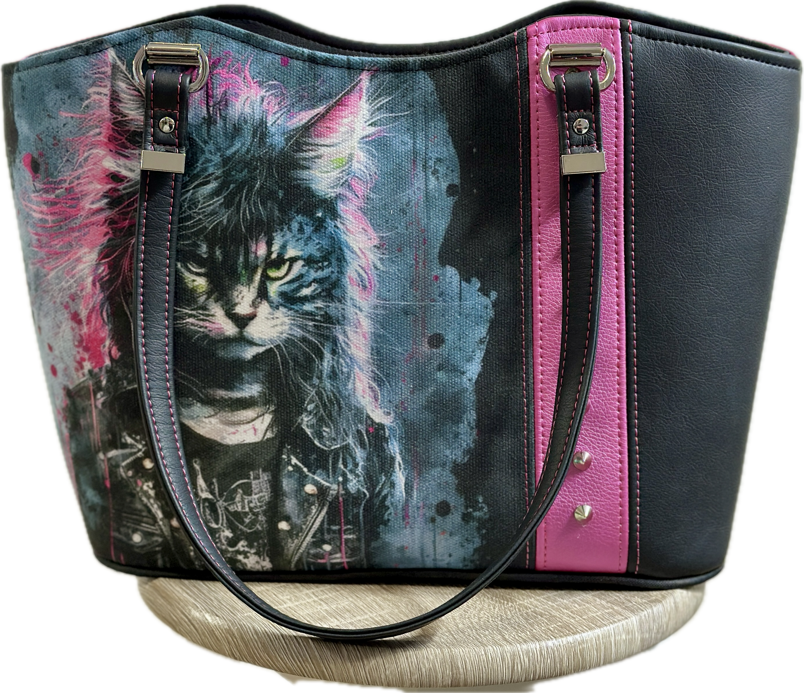 Punk Cat Bag in Faux Leather