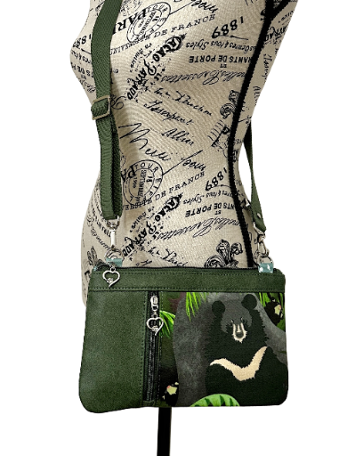 Zippy Crossbody Bag with Bear Print