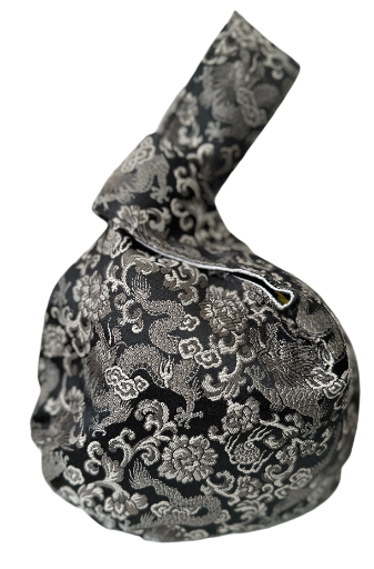 Oriental Brocade Fabric Handbag